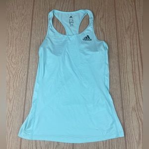 adidas women’s climalite running tank top racerback light blue XS
